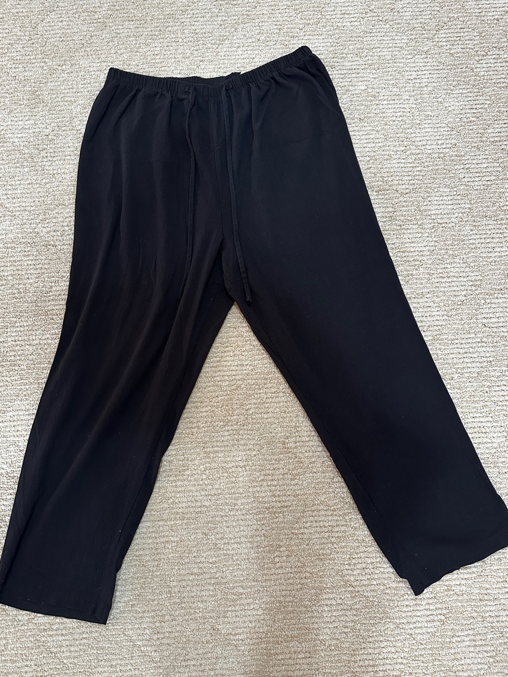 Black womans Lord and Taylor Casual Elastic-Waist Pants size 2x